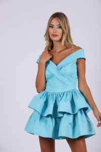 VESTIDO BARDOT AZUL