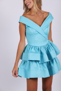 VESTIDO BARDOT AZUL