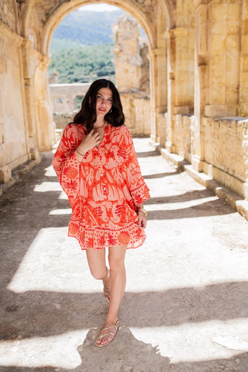 VESTIDO ACAPULCO ROJO CORTO