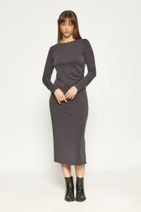 VESTIDO MIDI DRAPEADO