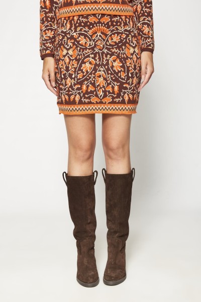 MINIFALDA PUNTO ESTAMPADO